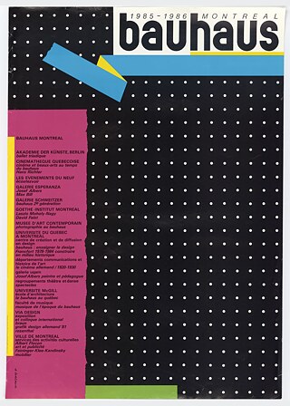 Affiche du designer Alfred Halasa pour les manifestations de Bauhaus Montréal