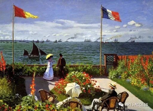 Claude Monet, Garden at Sainte-Adresse, 1867 图片来源：大都会艺术博物馆