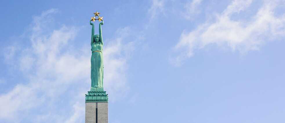 Freedom Monument in the Latvian capital Riga