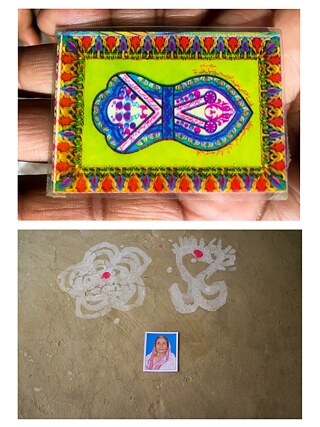   Ausgestellte Fotografie der Künstlerin Monon Muntaka 