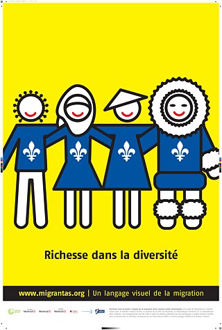 Affiche pour l'édition montréalaise de migrantas