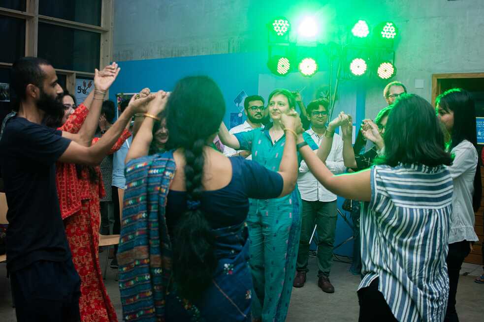 Guests enjoying themselves at the dance floor. 