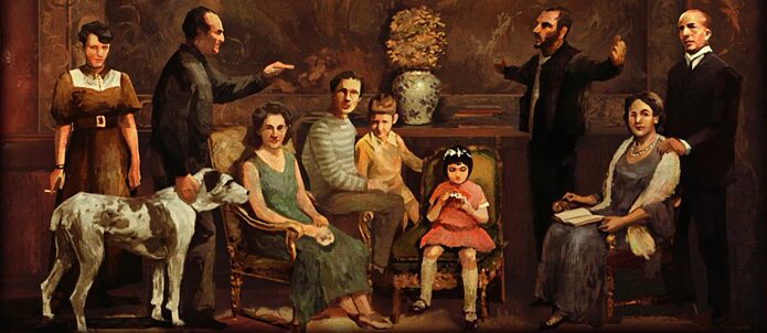 Oil painting of the Brasch family