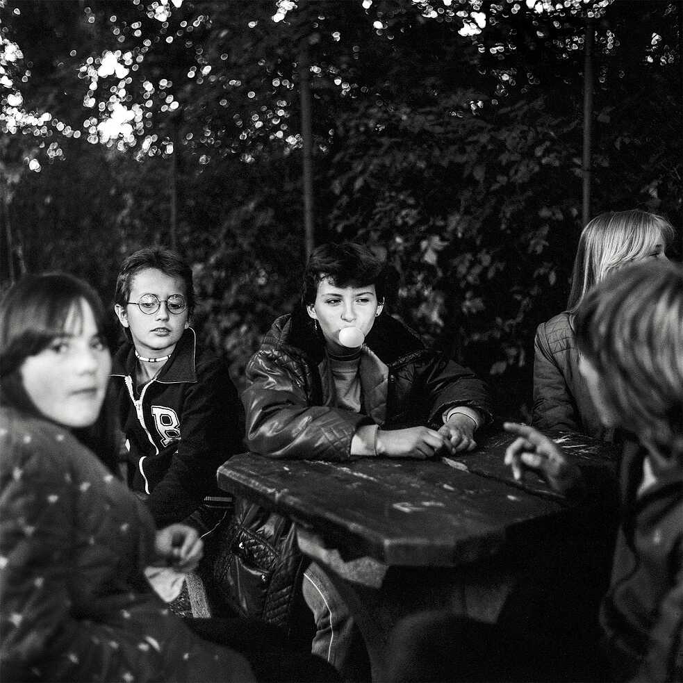A group of kids at a park
