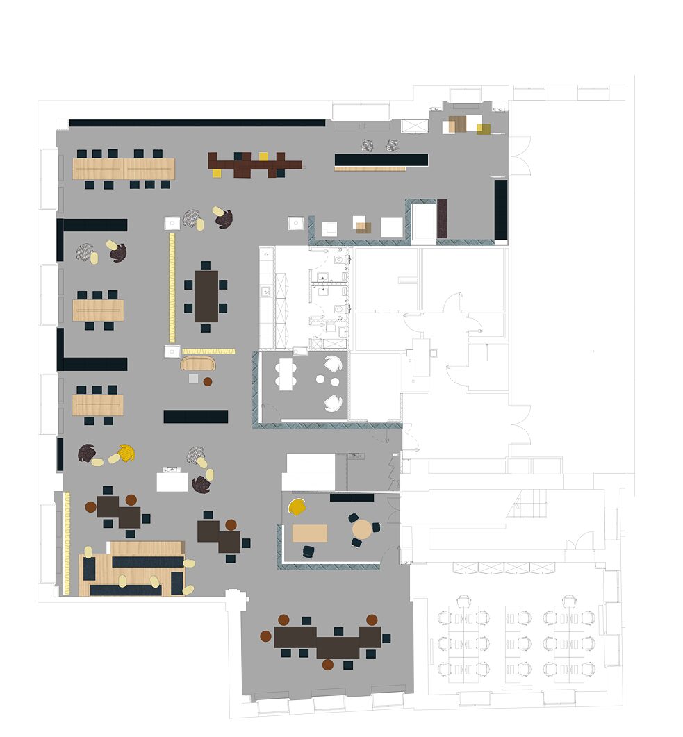Bibliothek Raumkonzept Plan
