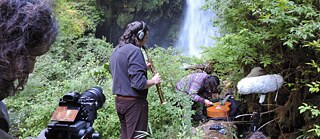 Grabación sonora músico Maximiliano Saud - Fernando Matus de la Parra ©Álvaro Escobar