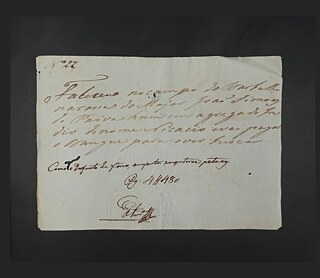Solicitação do Banguê, fevereiro de 1835, Santa Casa da Bahia.