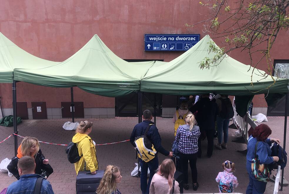 Tentoraz prišlo do Chełmu vlakom z Kyjeva okolo 350 Ukrajincov.