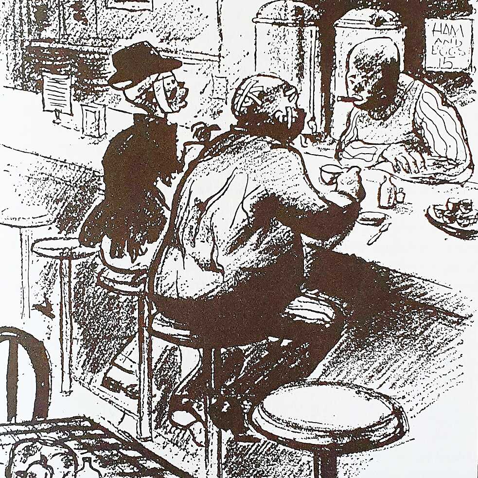 An illustration from “Dark Laughter” by Oliver Harrington