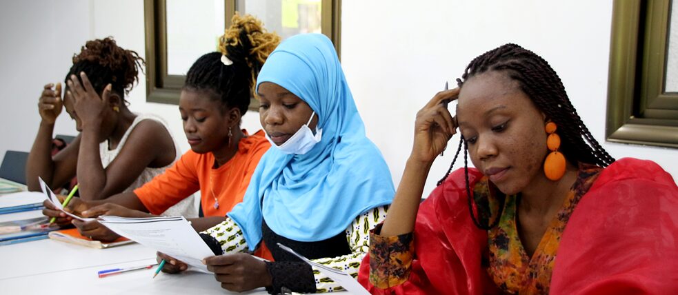 4 Deutschlernerinnen am Goethe-Institut Ouagadougou