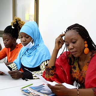 4 Deutschlernerinnen am Goethe-Institut Ouagadougou