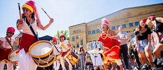 The Marafoxe Nacao Nago group at the substitute festival of the KdK 2022