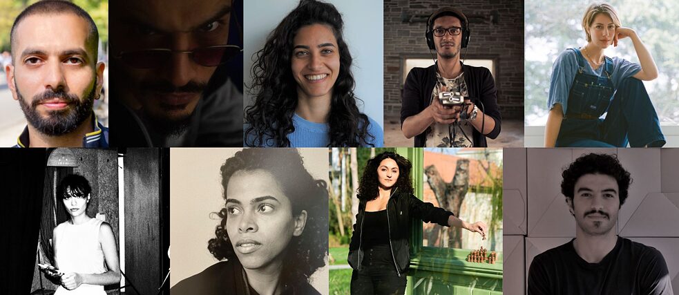 Links nach rechts: Alaa Minawi, Oussema Gaidi, Marah Haj Hussein, Abdellah M.Hassak, Loutje Hoekstra, Rym Hayouni, Eman Hussein, Nasrine Kheltent, Mayar Alexane 