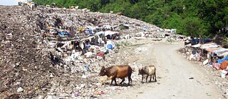 This mountain of trash near Yogyakarta will feed the "Monumen Antroposen," an activist and collective art project that addresses environmental issues, sustainability, and the promotion of the circular economy.