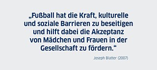 Frauenfußball - Zitat Joseph Blatter (2007)