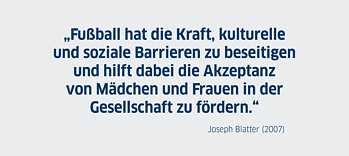 Frauenfußball - Zitat Joseph Blatter (2007)