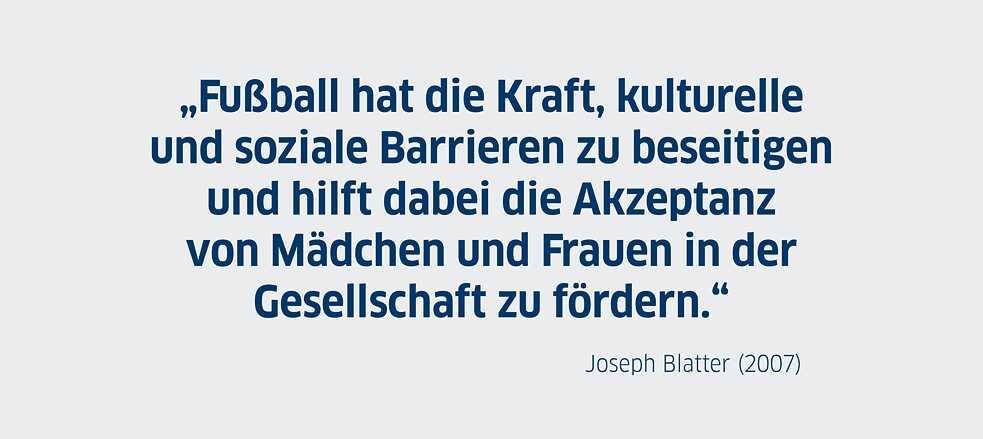 Frauenfußball - Zitat Joseph Blatter (2007)