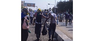 13. Januar 2022: Proteste gegen den Militärputsch, Khartum.