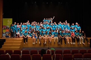 Der Abschied mit der gesamten Gruppe, die an Alemão em Cena 2022 gearbeitet hat