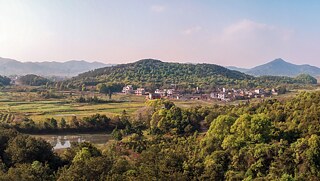 Landschaftspanorama aus der Provinz Jiangxi, China