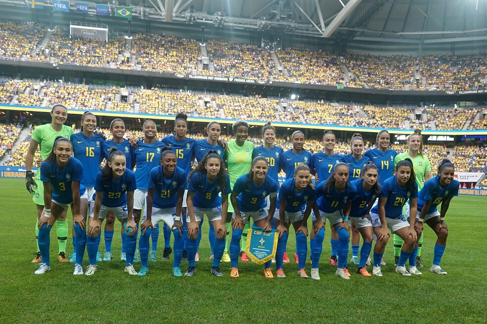 Frauenfußball - Mannschaft Brasilien (Spiel Schweden gegen Brasilien am 28. Juni 2022)
