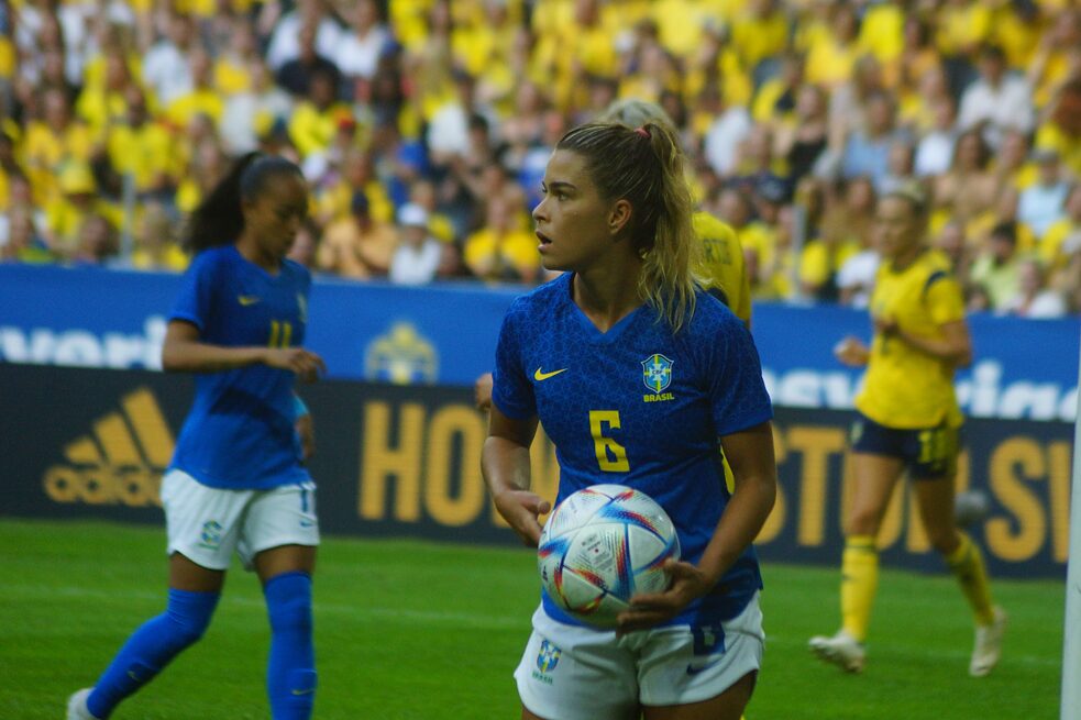 Frauenfußball – Ecke – Spiel Schweden gegen Brasilien am 28. Juni 2022
