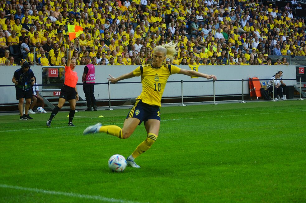 Frauenfußball – Jakobsson– Spiel Schweden gegen Brasilien am 28. Juni 2022