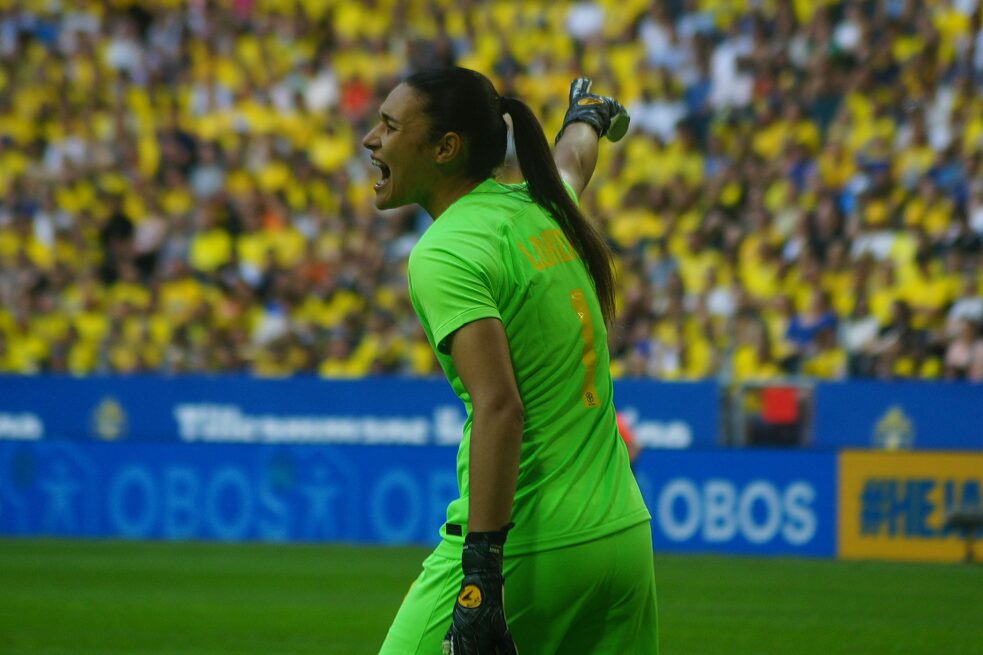 Frauenfußball – Schrei – Spiel Schweden gegen Brasilien am 28. Juni 2022