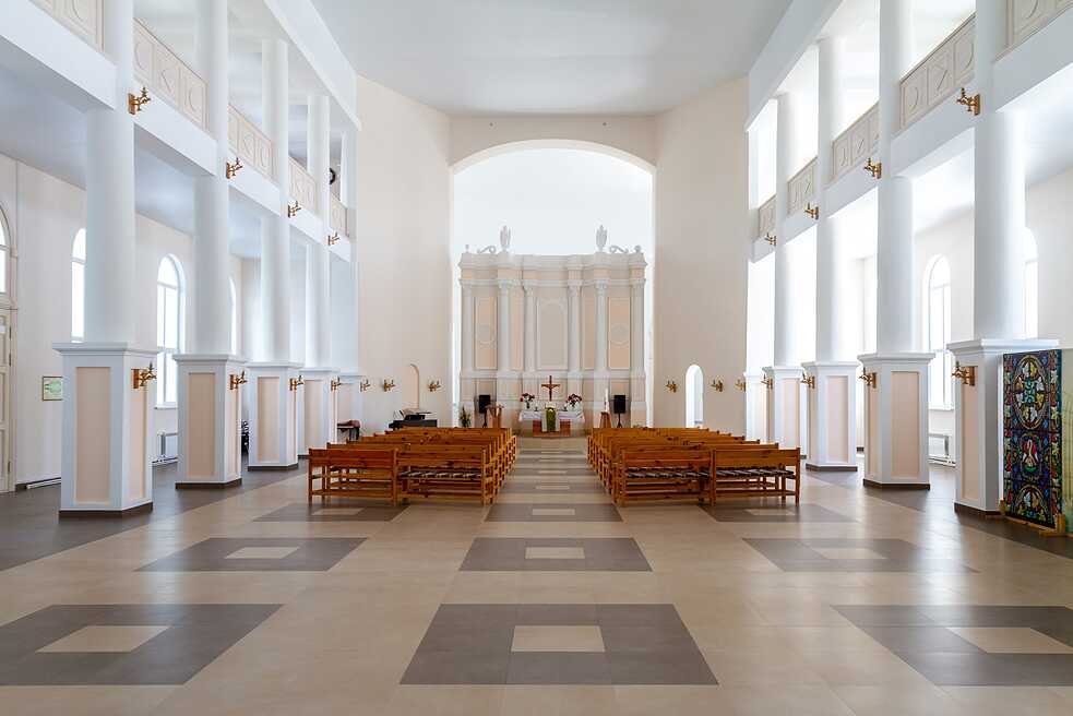 Marx. Evangelisch-lutherische Kirche. Saal