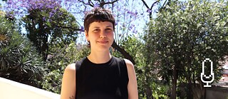 Joana Sousa no jardim do Goethe-Institut