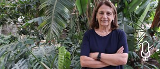 Vera San Payo de Lemos no jardim do Goethe-Institut