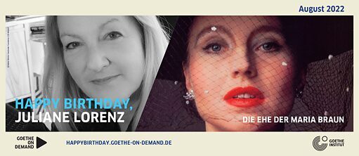 Szene vom Film "Die Eher der Maria Braun" und Foto von Juliane Lorenz