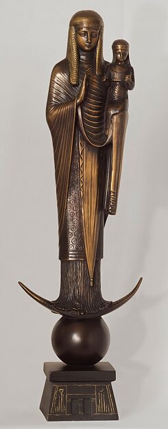 Bronzová socha Madony Isis Desideria Lenze z roku 1872