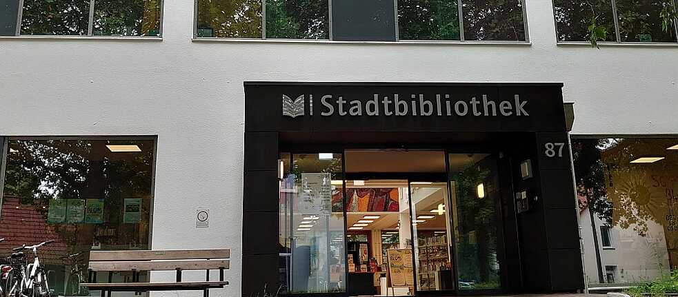 Eingang der Stadtbibliothek Bremen-Vegesack