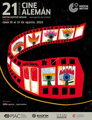Cartel oficial 21 Semana de Cine Alemán © © Goethe-Institut Mexiko/Ilustración: Naandeyé García Cartel oficial 21 Semana de Cine Alemán
