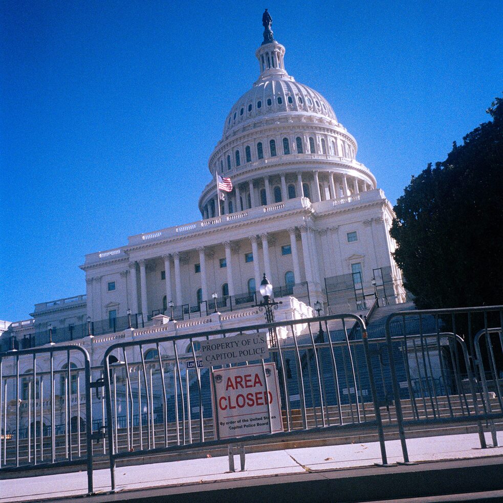 Barricades outside the Capitol in Washington, D.C.