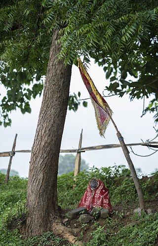 Denied entry into temples, the Ramnamis discovered their own way of connecting with the Almighty. They set up shrines in nature, made out of rocks - symbolising their deities. The shrine of Hanuman, located right outside their home, is worshipped by them to this very day.