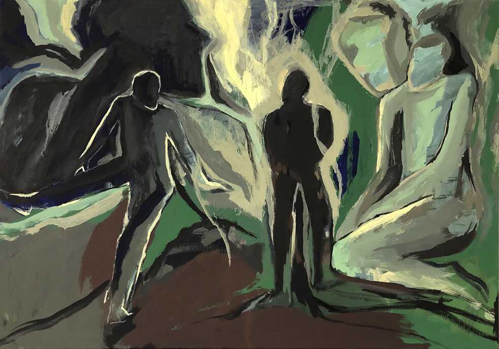 Look Within; 70 x 100 cm, acrylics on canvas