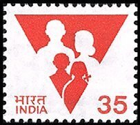 1987 India Stamp Family Planning