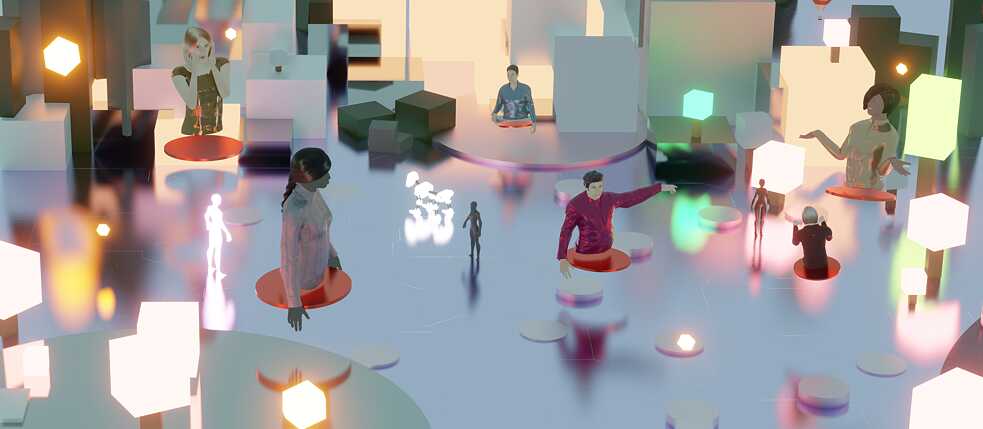 Metaverse-Avatare in ihrer virtuellen Welt.