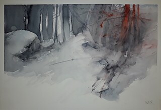 Aquarell „Sonnenuntergang“ von Marije Jenssen