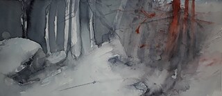 Aquarell „Sonnenuntergang“ von Marije Jenssen