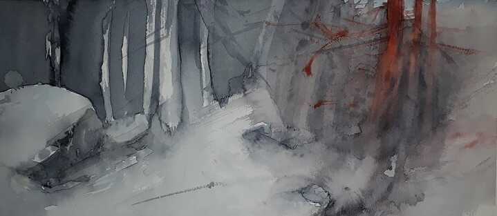 Aquarell „Sonnenuntergang“ von Marije Jenssen