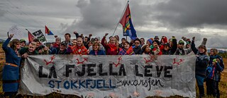 Demonstration gegen Windkraft