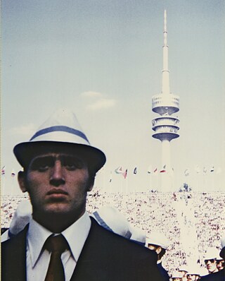מרק סלבין (1954-1972) בטקס הפתיחה של המשחקים האולימפיים במינכן ב-26.8.1972.