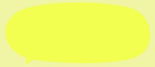 Zu sehen ist eine leere gelbe Sprechblase auf etwas helleren gelben Hintergrund.