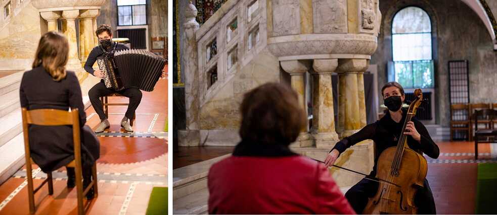 Concerto 1:1 | a sinistra Samuele Telari; a destra Rebeca Ferri