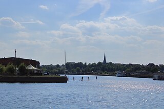 Die Trave vom alten Hafen aus gesehen