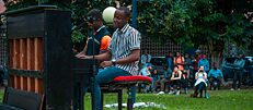 Concert public de Jay Ndombele et Beny dans le cadre du festival Pianos de Kinshasa, 2021 