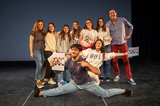 Die Theatergruppe der Escola Francisco Rodrigues Lobo in Leiria, Portugal
